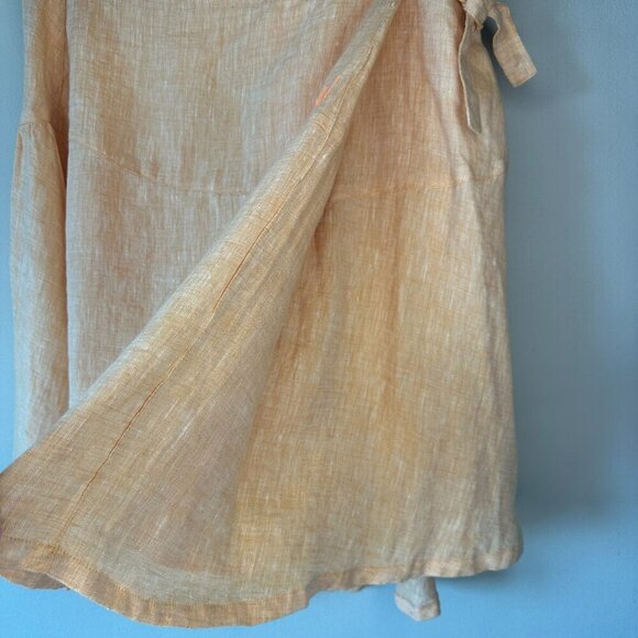 NWT Diesel 100% Linen Vintage Y2K Midi Length Skirt Size 16 Adjustable Side Tie - Picture 6 of 13